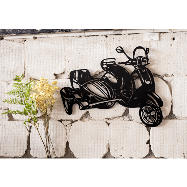 Vespa vintage metal wall art